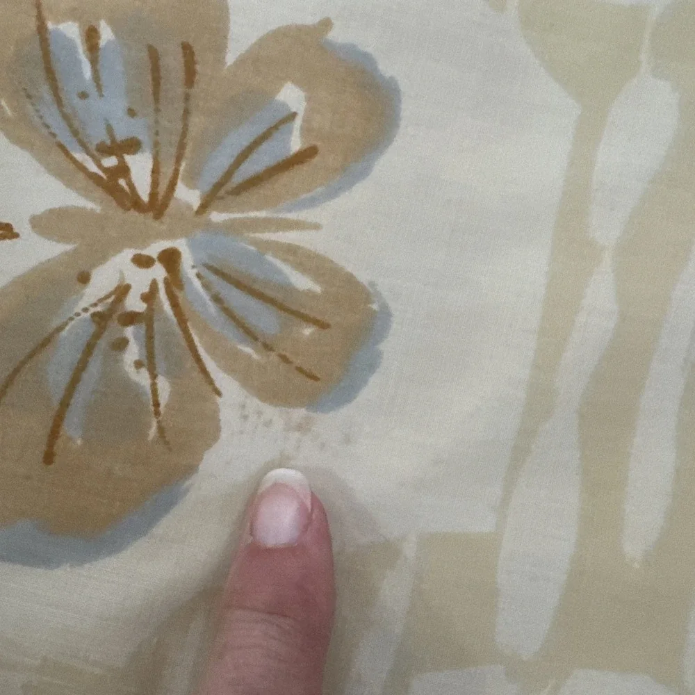 Vintage 70's‎ Pequot No-Iron Percale Standard Pillow Case Tan Orange Butterfly
